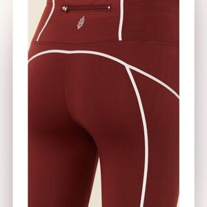 Free People You’re A Peach Red/Orange Leggings Large